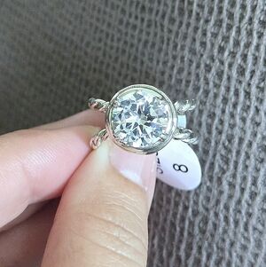 Noa Zuman Silver🤍 Clear Crystal💎 Ring💍